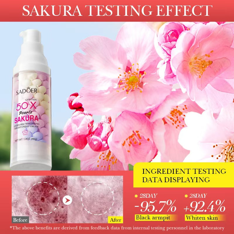 Sakura Pearl Underarm Whitening and Brightening Cream Hydrating Body Lotion