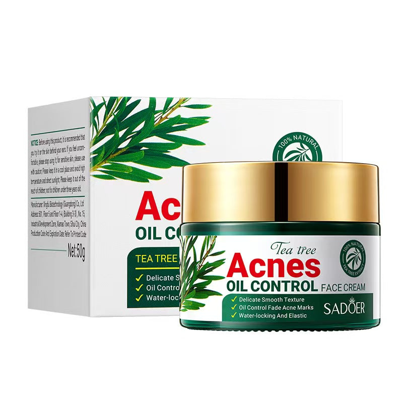 Tea tree acne oil control cream acne scars facial anti acne moisturizing