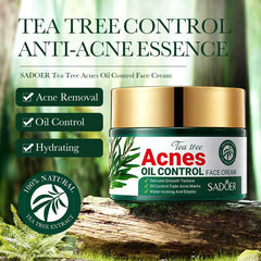 Tea tree acne oil control cream acne scars facial anti acne moisturizing